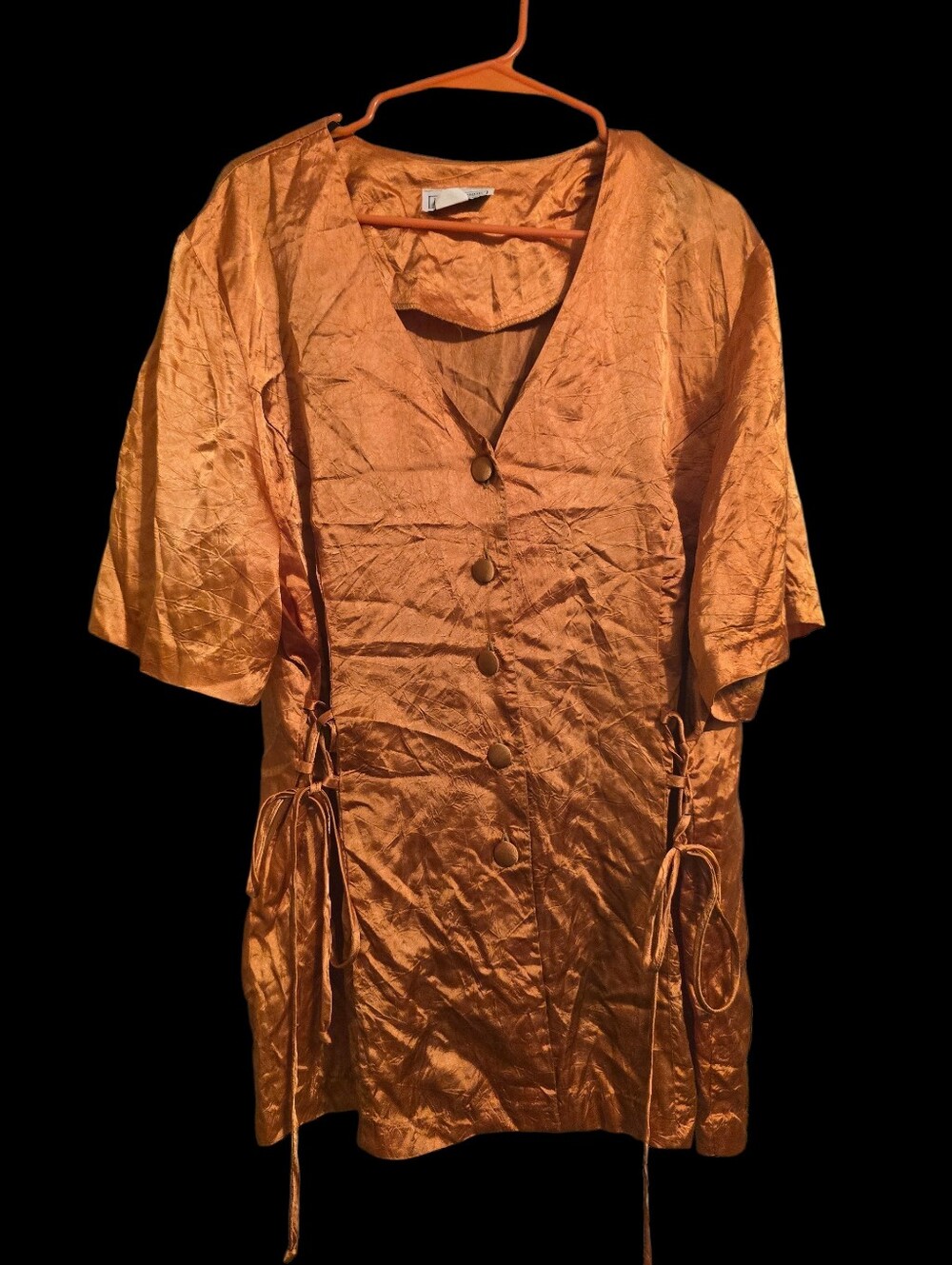 Vintage | Burnt Orange Button-Front Tunic